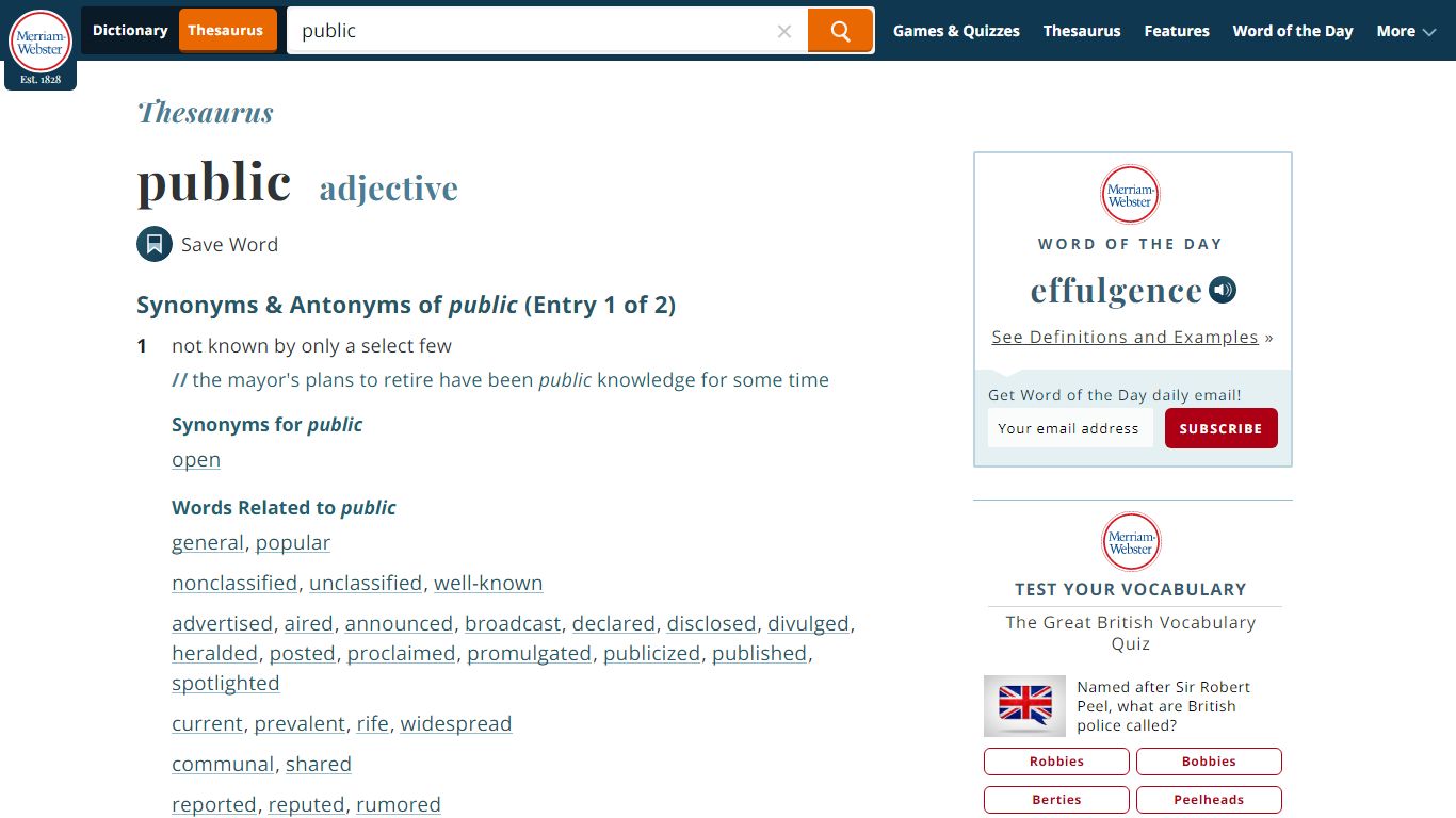 221 Synonyms & Antonyms of PUBLIC - Merriam-Webster