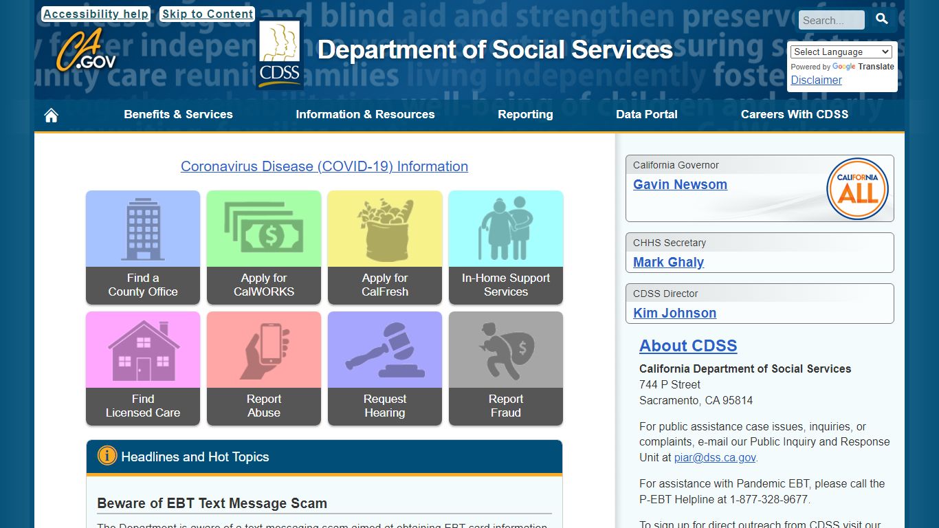 Home | California Dept. of Social Services